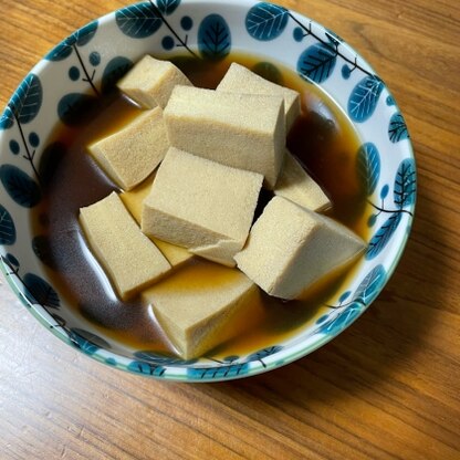 ほんっとに基本の高野豆腐の煮物レシピを考案してくださって、ありがとうございます‼︎ほんのり甘くて美味しくできました(^^)